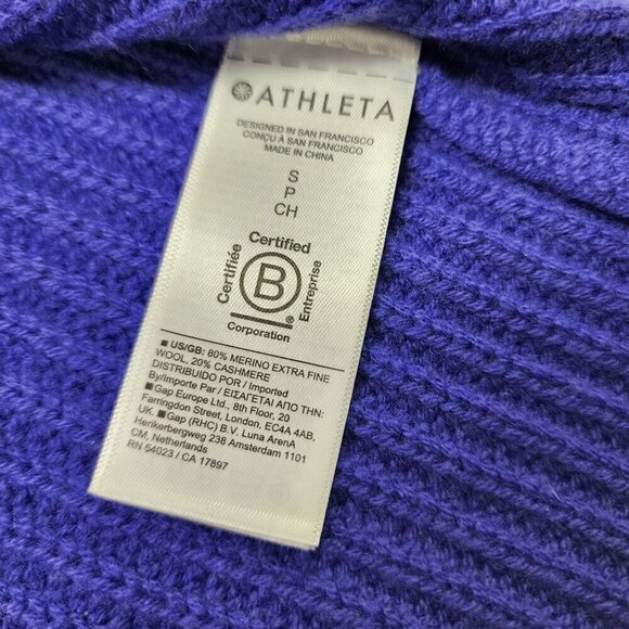 Athleta Azalea Cashmere Sweater Purple Small - Picture 10 of 10